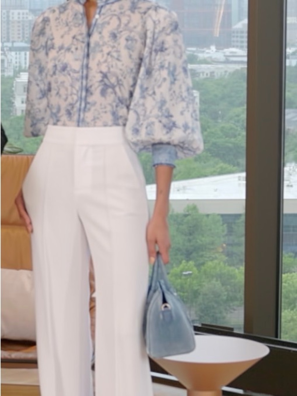 Alice + Olivia White High-Waist Wide-Leg Trousers -NWT Sz12
